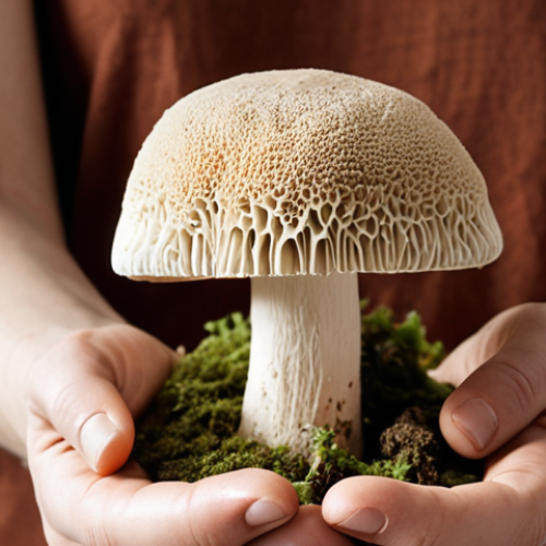 Home 15 **
Prompt: Close-up shot of hands holding a mushroom packaging insert for a tech gadget, showcasing the natural texture and earthy tones of the mycelium. The gadget is partially visible, hinting at a sleek, modern design contrasting with the organic packaging. Soft, diffused lighting to emphasize the tactile quality. Keywords: mushroom packaging, mycelium, sustainable, eco-friendly, biodegradable, tech gadget, close-up, natural textures.
**