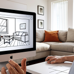**

Prompt: A UX designer conducting usability testing on a smart home device prototype. Focus on the user's interaction with the device, capturing their body language and facial expressions (frustration/excitement). The setting is a modern living room. Include wireframes and sketches scattered around the scene. Style: Clean, modern, photorealistic.

**