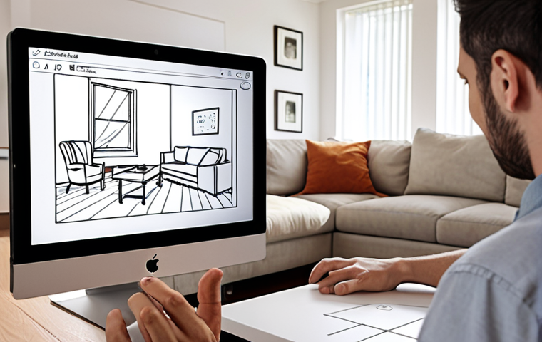 **

Prompt: A UX designer conducting usability testing on a smart home device prototype. Focus on the user's interaction with the device, capturing their body language and facial expressions (frustration/excitement). The setting is a modern living room. Include wireframes and sketches scattered around the scene. Style: Clean, modern, photorealistic.

**