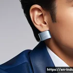 CMF Color Material Finish  디자인 - **Prompt:** A close-up, highly detailed photograph of a premium wireless over-ear headphone, rendere...