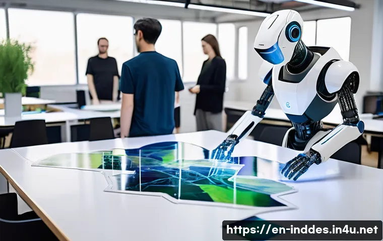 공업디자인과 로봇 디자인 - **Prompt:** A diverse team of designers collaborates in a bright, modern studio, surrounding a sleek...