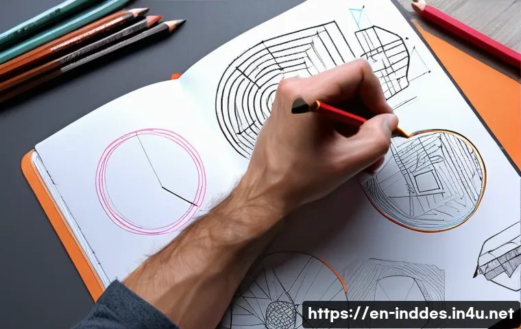공업디자인 스케치 기법 - A dynamic industrial design studio scene featuring a designer&rsquo;s hand rapidly sketching freehand on a...